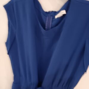 Calvin Klein Royal Blue Cropped Jumpsuit